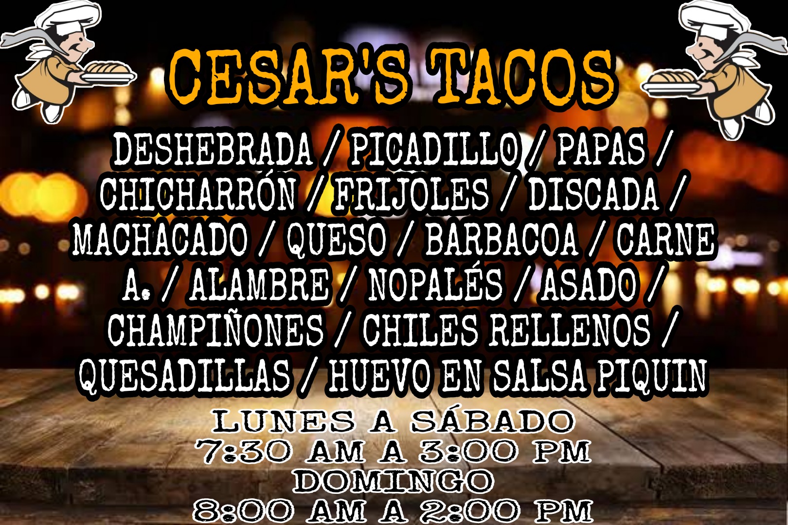 Cesar's Tacos portada